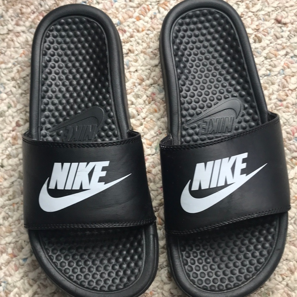 Gently worn Nike slides
